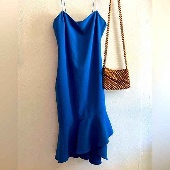 Likely Revolve Verona Dress 10 Blueprint ruffle - Picture 6 of 8